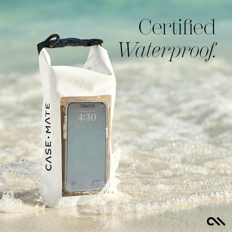 Casemate Sand Dollar Mini IP68 Waterproof Bucket Bag - Roll Top Dry Bag 2L Cap with Waterproof Pouch for Swimming Kayaking Boating Travel and More - For Phones Up to 7" - Image 3